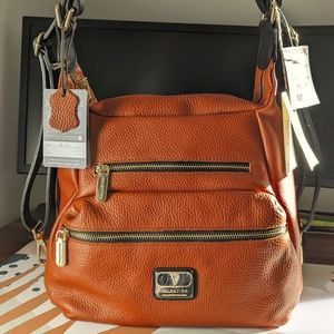 Faux Leather Tan Shoulder Bag / Tote